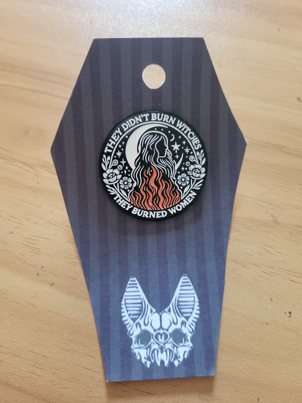 💐NEW💐 They Didn't Burn Witches Enamel Pin - Black & Orange